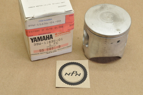 NOS Yamaha 1983-84 YZ125 .50 Oversize Piston 39W-11636-01