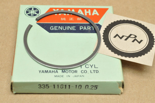NOS Yamaha 1972-73 LT2 1973 LTMX .25 Oversize Piston Ring for 1 Piston = 1 Ring 335-11611-10