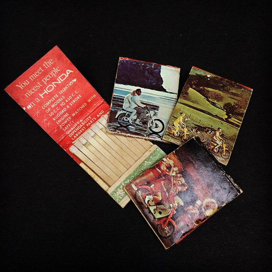 Vintage Honda Motorcycle Dealership Matchbook Advertising