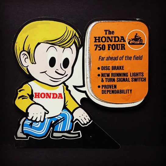 Vintage Honda Motorcycle CB750 Four Sign