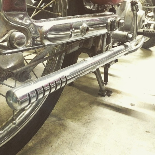 Vintage Honda Motorcycle C105T Early Factory Exhaust Pipe No Muffler