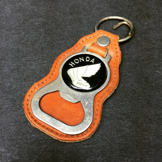 Vintage Honda Motorcycle Keychain & Bottle Opener