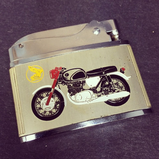Vintage Honda Motorcycle Dealership Lighter