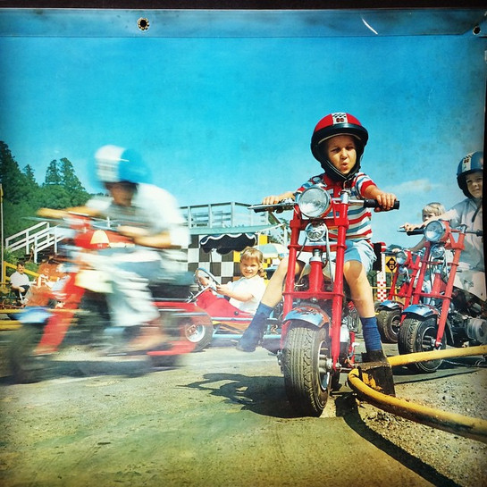 Page from 1963 Honda Calendar Featuring Early CZ100 Z50 Monkey Bike