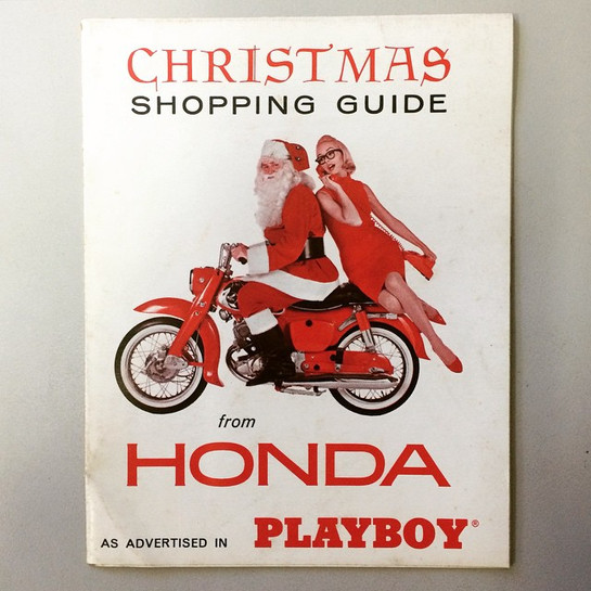 Vintage Honda Motorcycle Christmas Shopping Guide as Advertised in Playboy