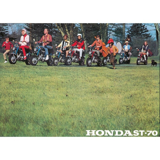Large Vintage Honda Motorcycle Mini Trail Poster