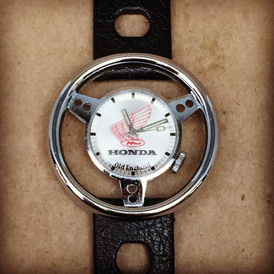 Vintage Honda Motorcycle Old England Wristwatch