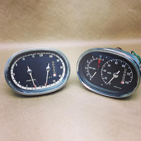 New Old Stock NOS Honda Motorcycle CB77 and CB450 Speedometers
