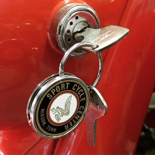 Vintage Honda Motorcycle CA95 Keys with Early Tire Pump Key