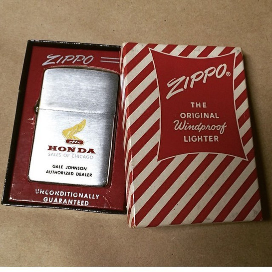 Vintage Honda Motorcycle Dealership Zippo Lighter