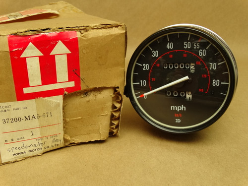 82 R65 Speedometer NOS Honda 1980-81 CB650 1980-82 CB750 C Custom Speedometer Assembly ...