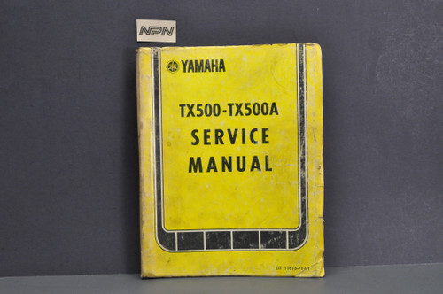 Vintage 1973 Yamaha TX500 1974 TX500 A Shop Service Manual - NOS