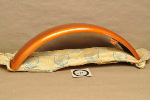 ORANGE 74　NO.1 NOS Honda XL100 K0 Front Fender Candy Topaz Orange 61101-110-670