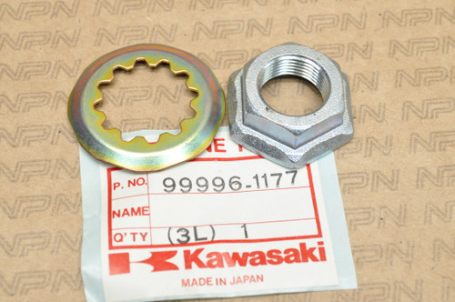 an♡ Kawasaki OEM New Washer & Nut Set ZX1100 Ninja ZX-11 1992