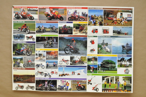 Vtg NOS 1979 Honda Full Line Fold Out Brochure Poster CBX CR250