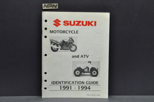 1991-94 Suzuki Motorcycle ATV Model Identification Manual Guide