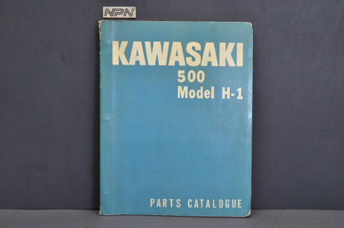 Vintage 1969 Kawasaki H1 Mach III 500 Motorcycle Parts Book