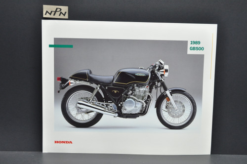 Vtg NOS 1989 Honda GB500 Tourist Trophy Dealer Sales Spec Brochure
