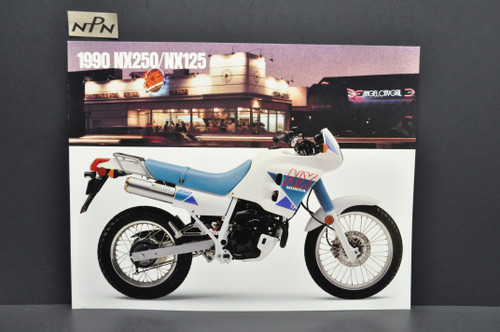 Vintage NOS 1990 Honda NX250 NX125 Dealer Sales Brochure Westbys