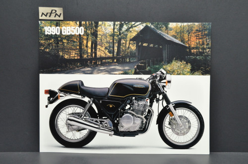 Vintage NOS 1990 Honda GB500 Tourist Trophy Dealer Sales Brochure