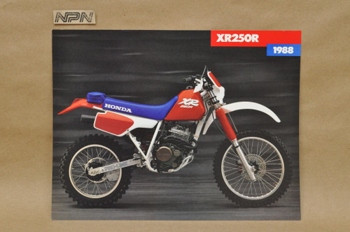 Vtg NOS 1988 Honda XR250 R Motorcycle Dealer Sales Spec Brochure