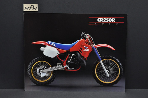 Vtg NOS 1987 Honda CR250 R Motorcycle Dealer Sales Spec Brochure