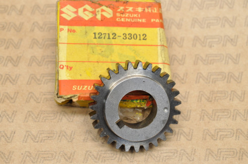 NOS Suzuki 1973-77 GT380 Cam Drive Gear 27T 12712-33012 - NOS