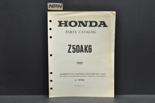 Vtg 1974-75 Honda CR125 M Elsinore M0-M1 Parts Catalog Book
