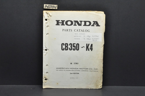 Vtg 1968-73 Honda CB350 K0-K4 Super Sport Parts Catalog Book