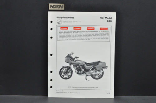 Vintage NOS 1981 Honda CBX Super Sport Motorcycle Dealer Set Up