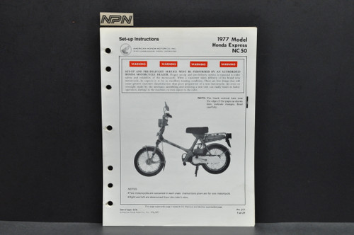 Vtg 1974-75 Honda CR125 M Elsinore M0-M1 Parts Catalog Book