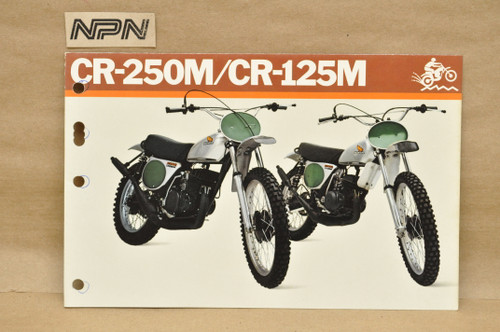 Vtg 1974 Honda CR250 M CR125M Elsinore Dealer Sales Spec Brochure