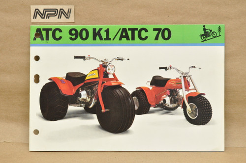 Vtg 1973 Honda ATC90 K1 ATC70 Three Wheeler Dealer Sales Spec