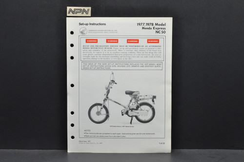 Vtg 1974-75 Honda CR125 M Elsinore M0-M1 Parts Catalog Book Diagram Manual