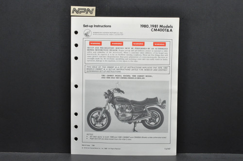 Vtg 1974-75 Honda CR125 M Elsinore M0-M1 Parts Catalog Book