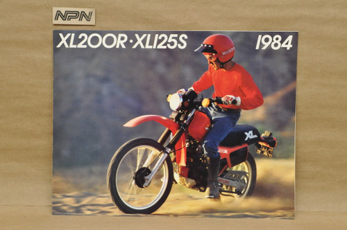 Vintage NOS 1984 Honda XL200 R XL125 S Dealer Sales Spec Brochure