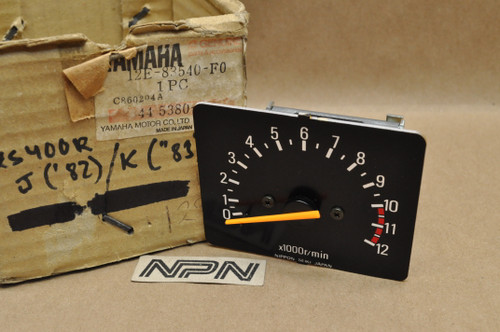 NOS Yamaha 1982-83 XS400 Tachometer Meter Gauge 12E-83540-F0 - NOS