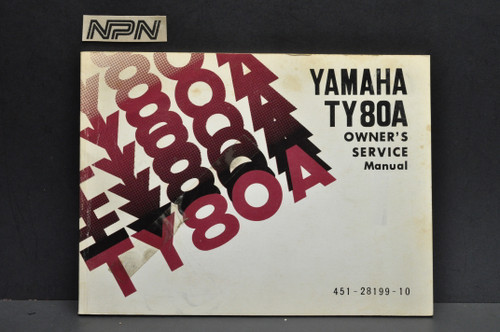 Vintage 1974 Yamaha TY80 A Trials Bike Motorcycle Owners Service