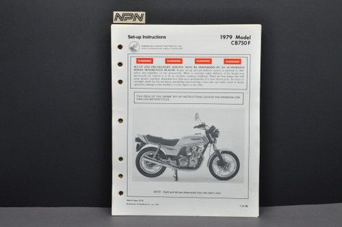 Vintage NOS 1979 Honda CB750 F Motorcycle Dealer Set Up