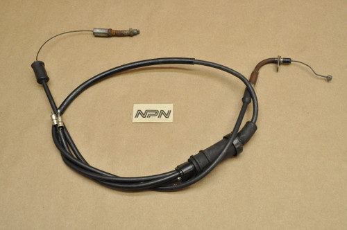 専用② Vtg OEM Yamaha 1976-78 RD400 Throttle & Oil Pump Cable 1A0-26260