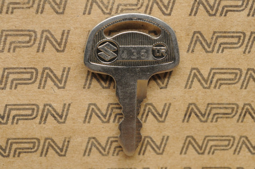 NOS Suzuki Motorcycle Ignition Lock Double Groove Key # 435 - NOS