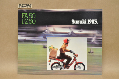 Vintage NOS 1983 Suzuki FA50 Shuttle FZ50 Moped Brochure Dealer