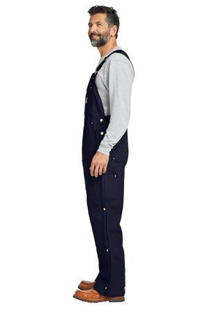 Embroidered Carhartt Short Firm Duck Insulated Bib Overalls