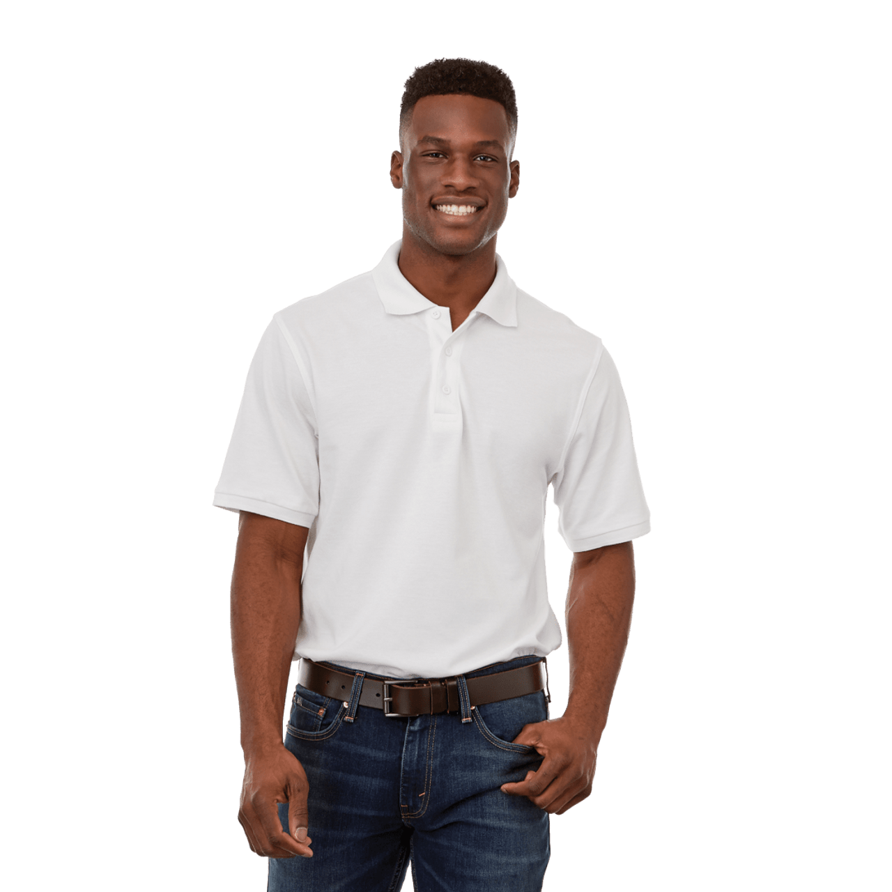 Embroidered Mens BELMONT Short Sleeve Polo