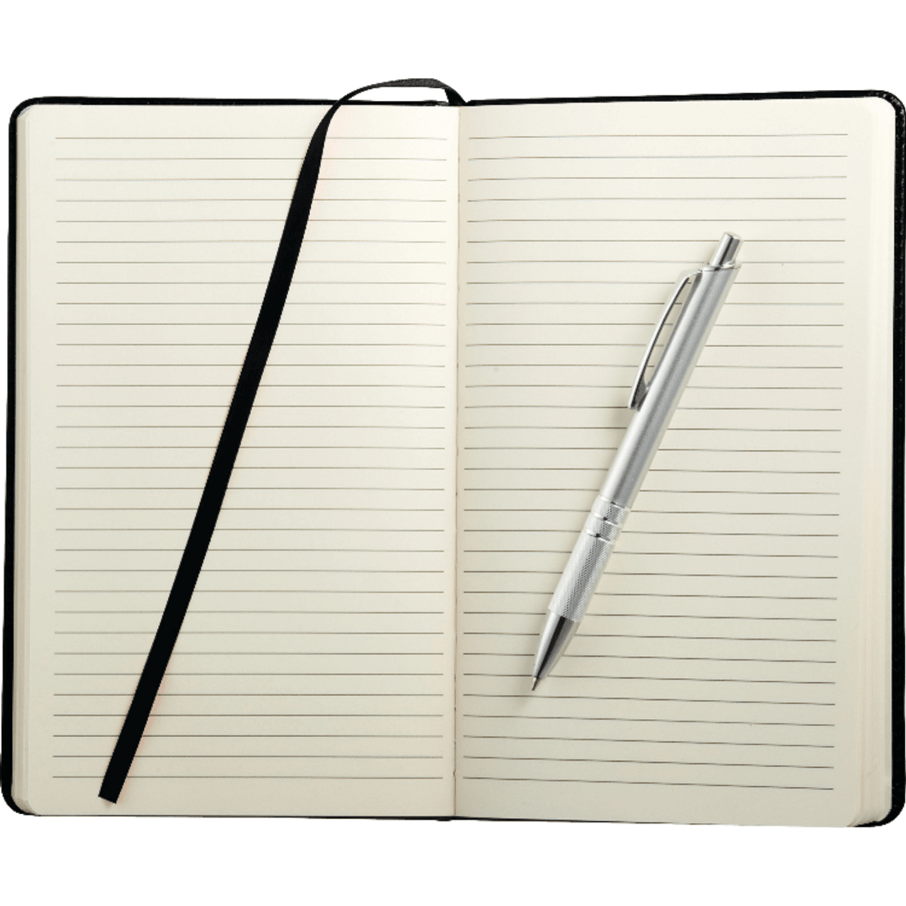 Custom 6" x 8.5" Viola Bound Notebook with Pen