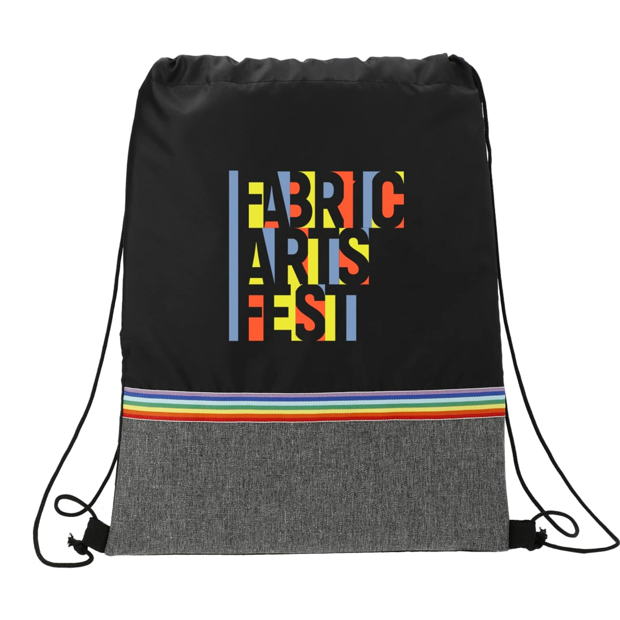 Custom Rainbow RPET Drawstring Bag