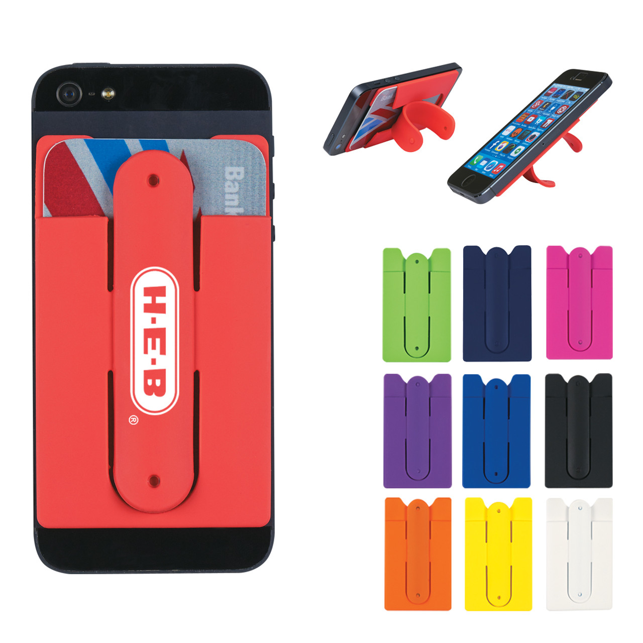 Custom Silicone Phone Wallet With Stand 257