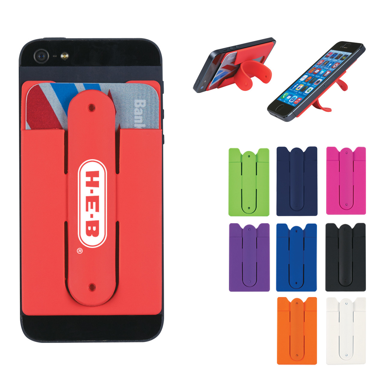 Custom Silicone Phone Wallet With Stand 257