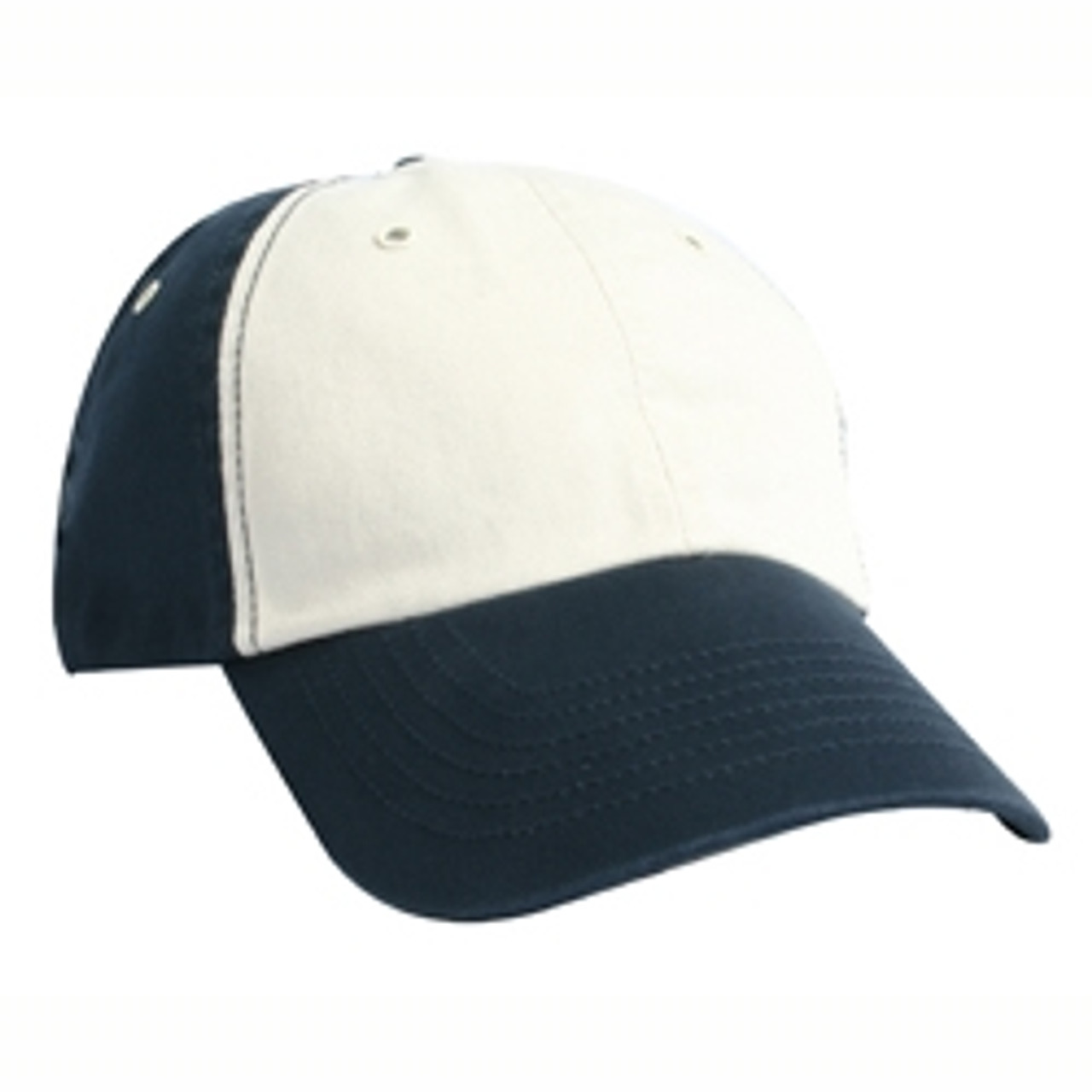 Custom Two Tone Retro, Unconstructed Washed Chino Cotton Hat