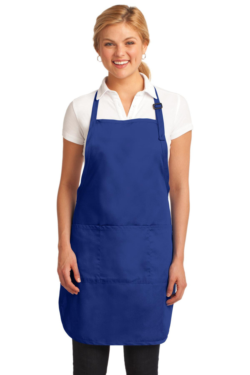 Embroidered Port Authority Easy Care Full-Length Apron with Stain Release. A703